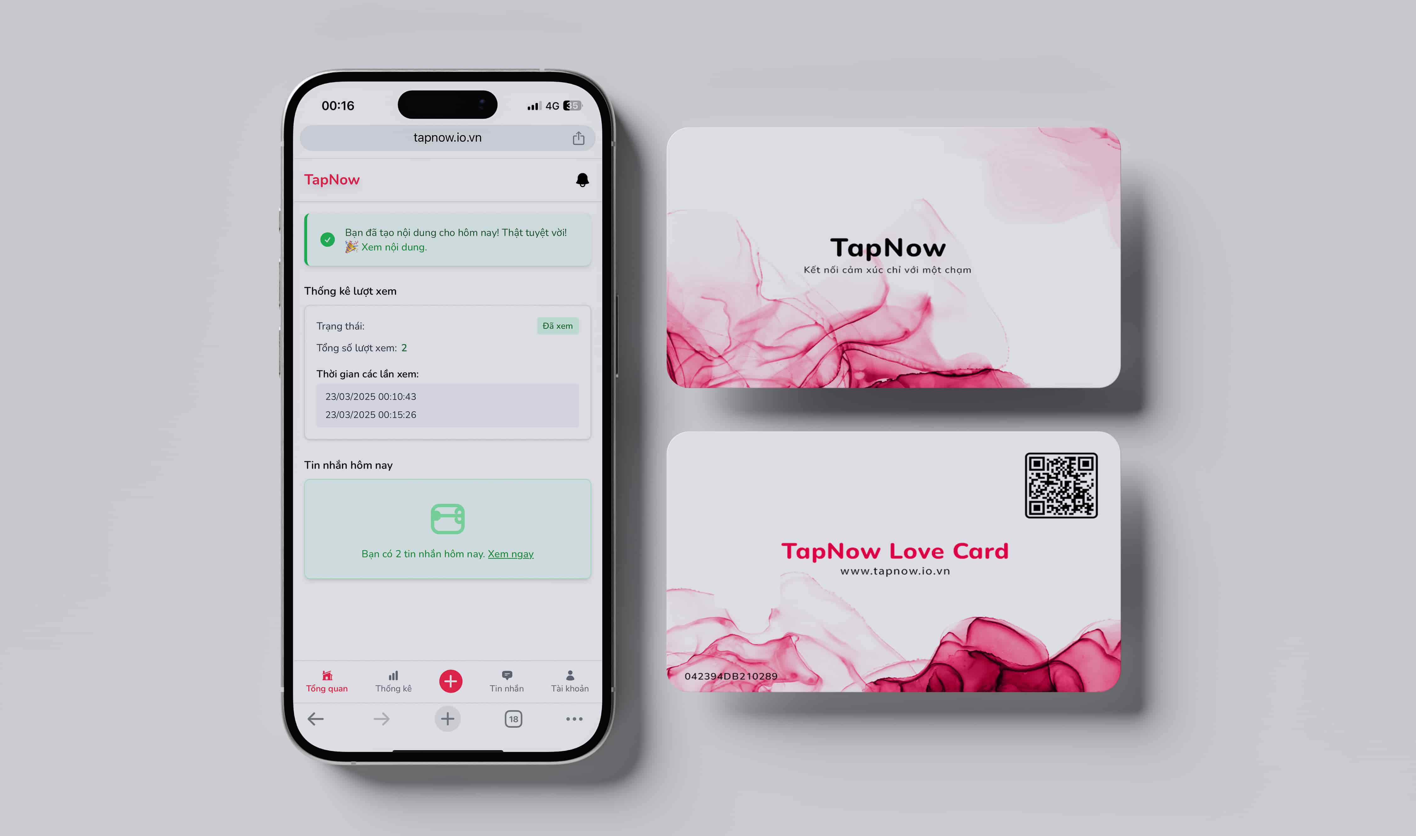 TapNow App và Thẻ